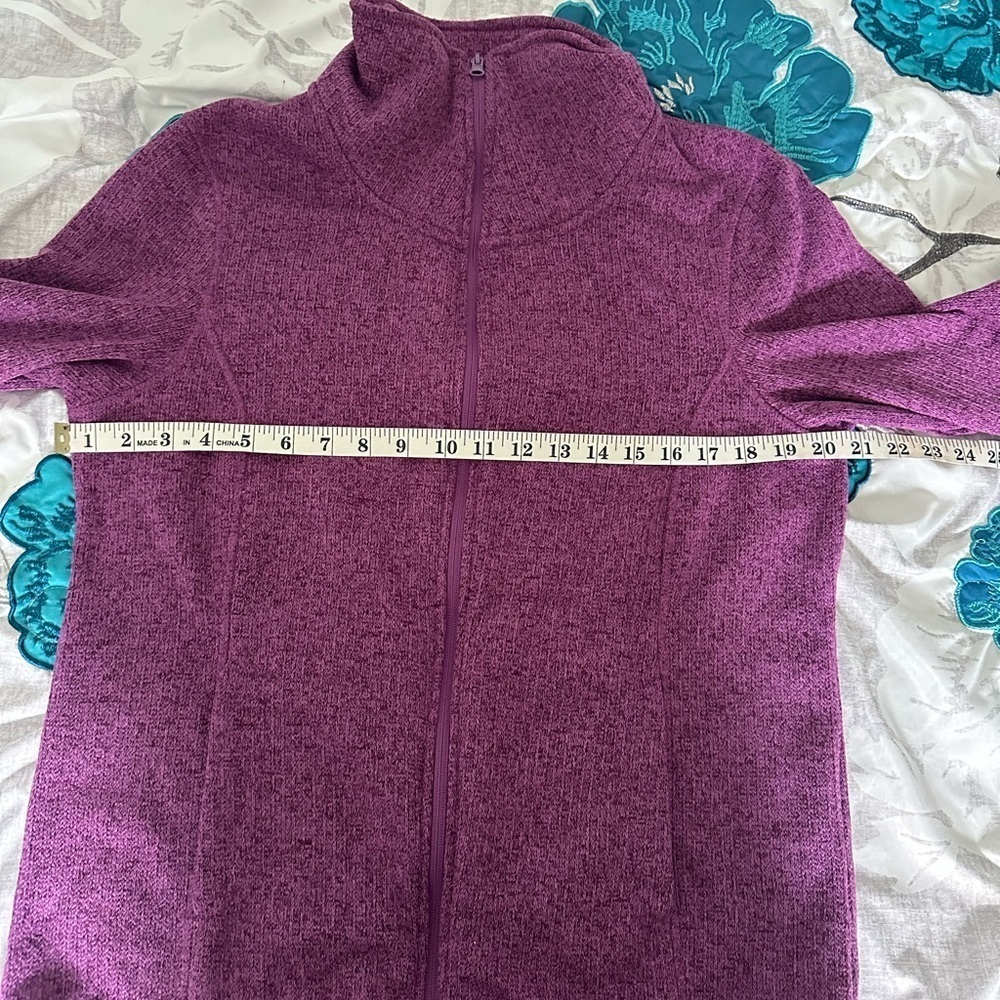Faded Glory Sweatshirt Women’s L Purple Full Zip Activewear Jacket - Picture 4 of 7